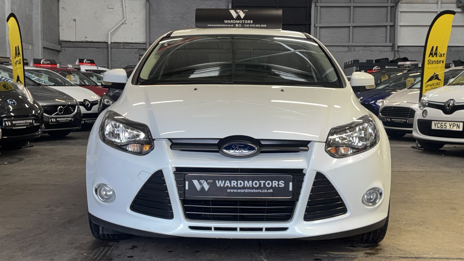 2012 Ford FOCUS 1.0 T EcoBoost Zetec White 5dr LOW TAX+BLUETOOTH+DAB, exterior view 2
