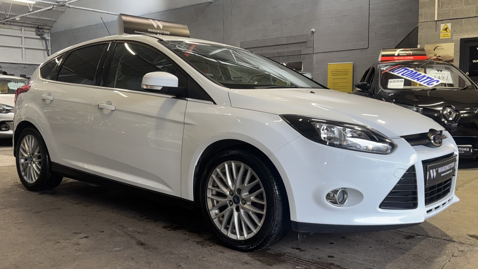 2012 Ford FOCUS 1.0 T EcoBoost Zetec White 5dr LOW TAX+BLUETOOTH+DAB, exterior view 4