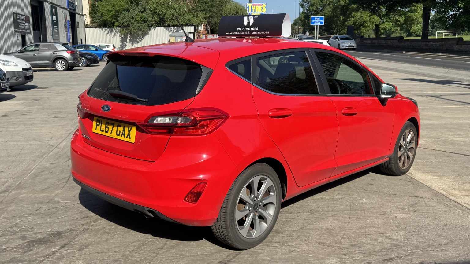 2017 Ford FIESTA 1.1 Ti-VCT Zetec Red 5dr SATNAV+CRUISE+6STAMPS, exterior view 4