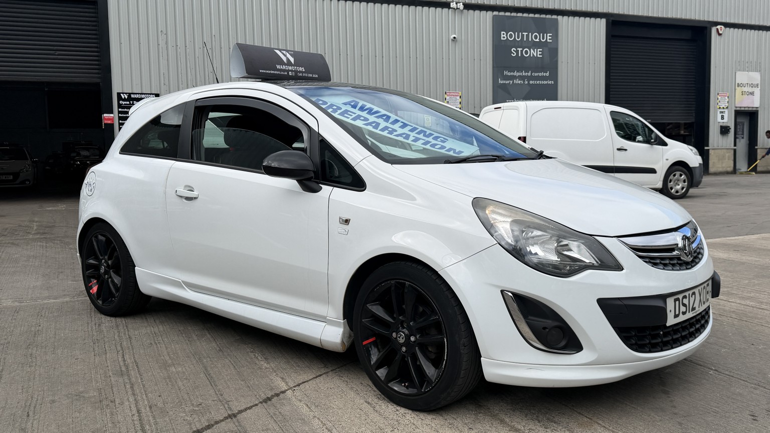 2012 Vauxhall CORSA 1.2 16V Limited Edition White 3dr GREAT VALUE+CRUISE+PRIVACY, exterior view 3