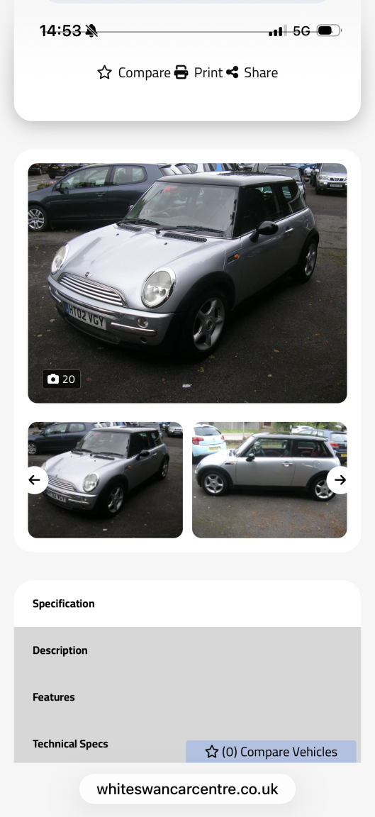 2002 MINI HATCH 1.6 Cooper Hatch for sale, exterior front view