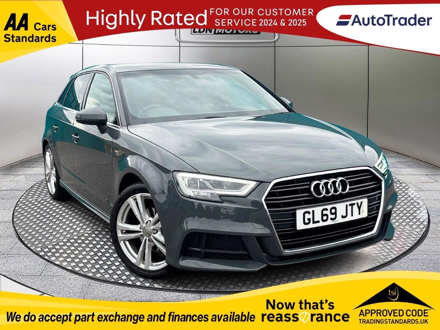 2019 Audi A3 1.5 TFSI CoD 35 S line Sportback S Tronic Euro 6 (s/s) 5dr for sale, exterior front view