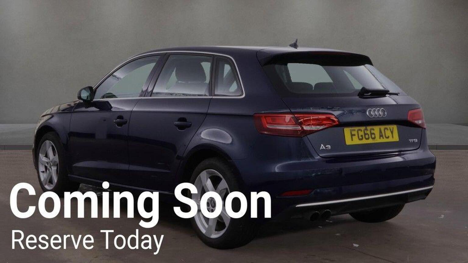 2016 Audi A3 1.4 TFSI CoD Sport Sportback S Tronic Euro 6 (s/s) 5dr, exterior view 3