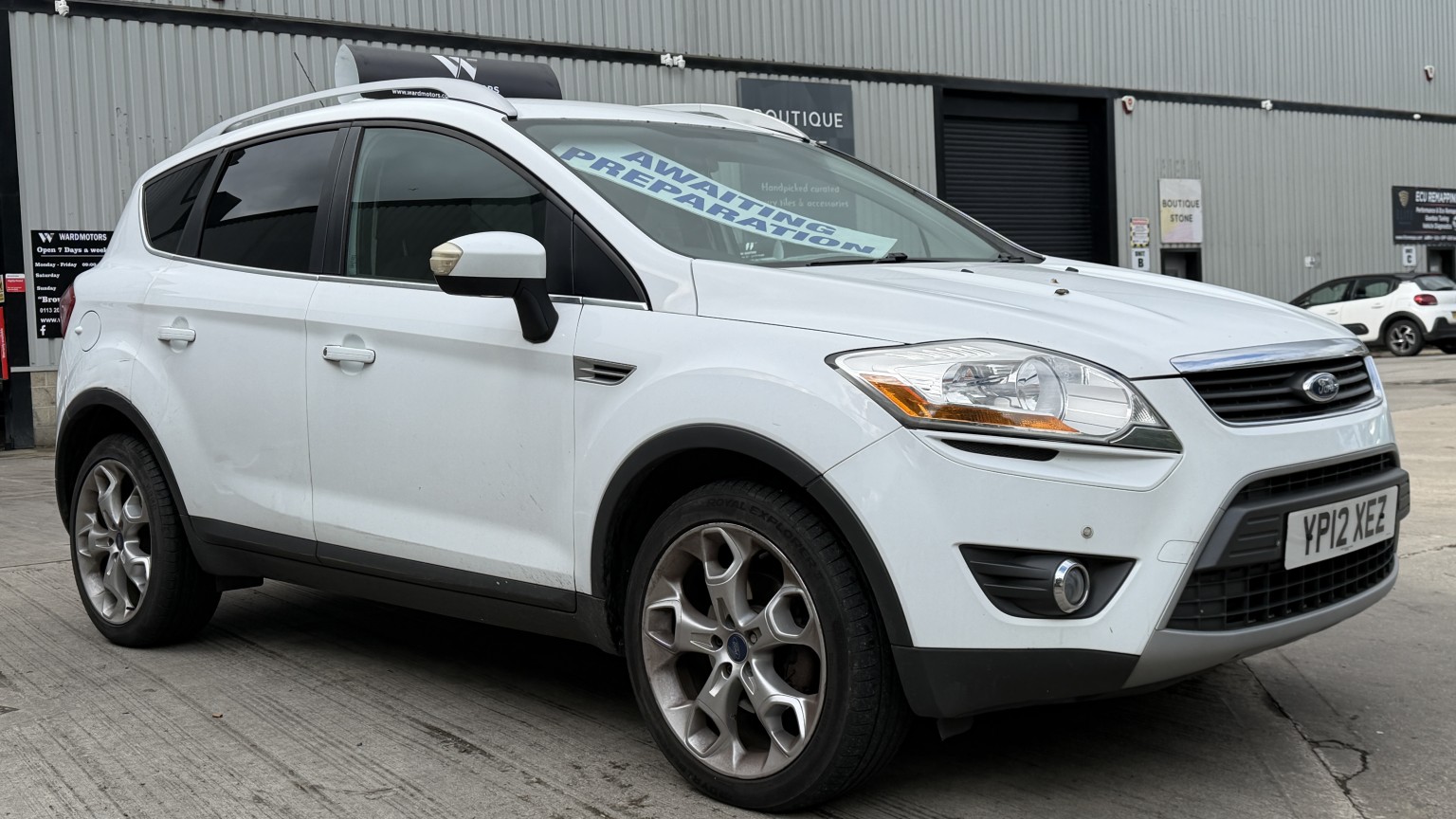 2012 Ford KUGA 2.0 TDCi Zetec Diesel White 5dr GREAT VALUE+12 STAMPS, exterior view 3