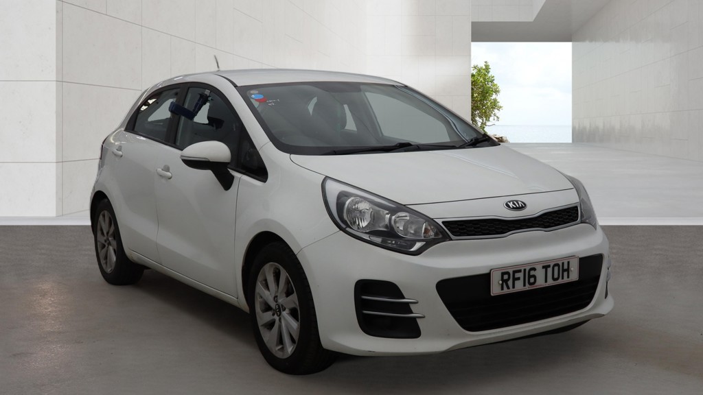 2016 Kia RIO 1.1 CRDi EcoDynamics 2 White 5dr LOWTAX+8 STAMPS, exterior view 3