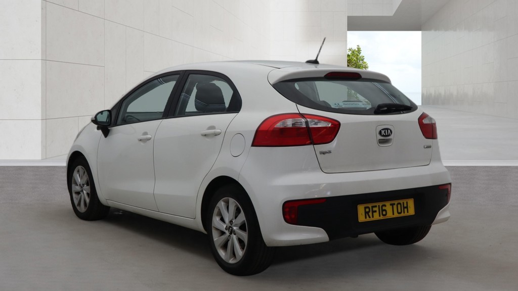 2016 Kia RIO 1.1 CRDi EcoDynamics 2 White 5dr LOWTAX+8 STAMPS, exterior view 4