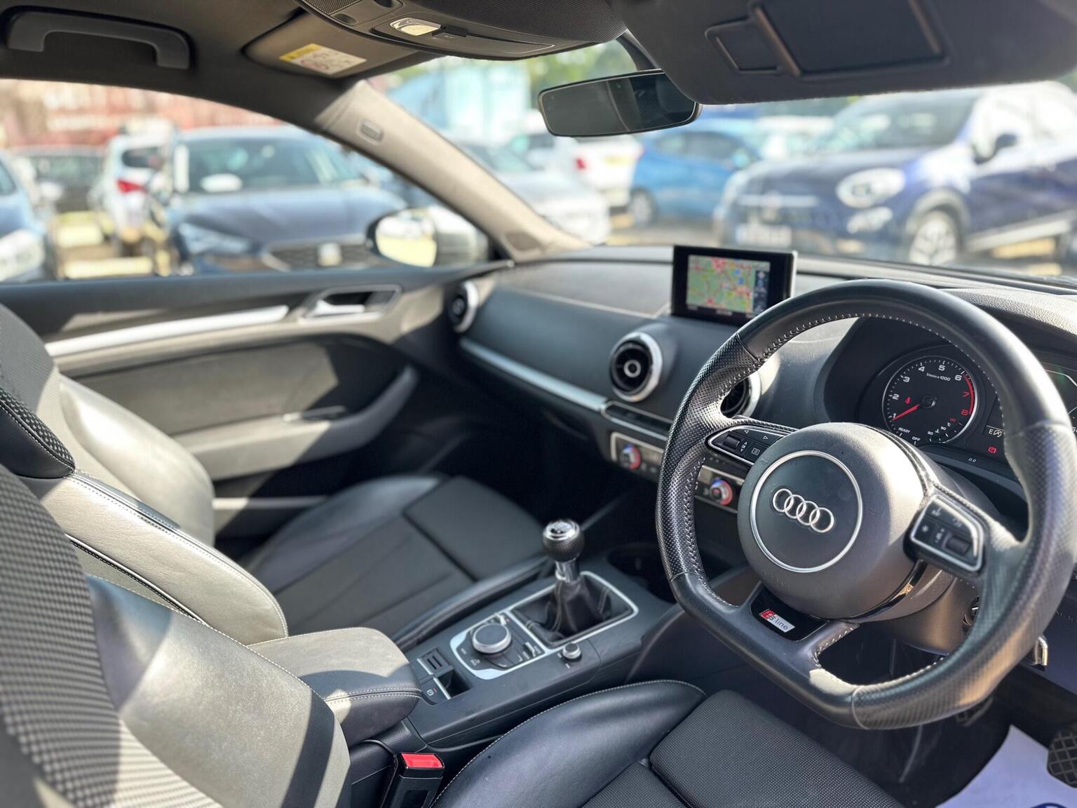 2016 Audi A3 1.4 TFSI CoD S line Euro 6 (s/s) 3dr, exterior view 2