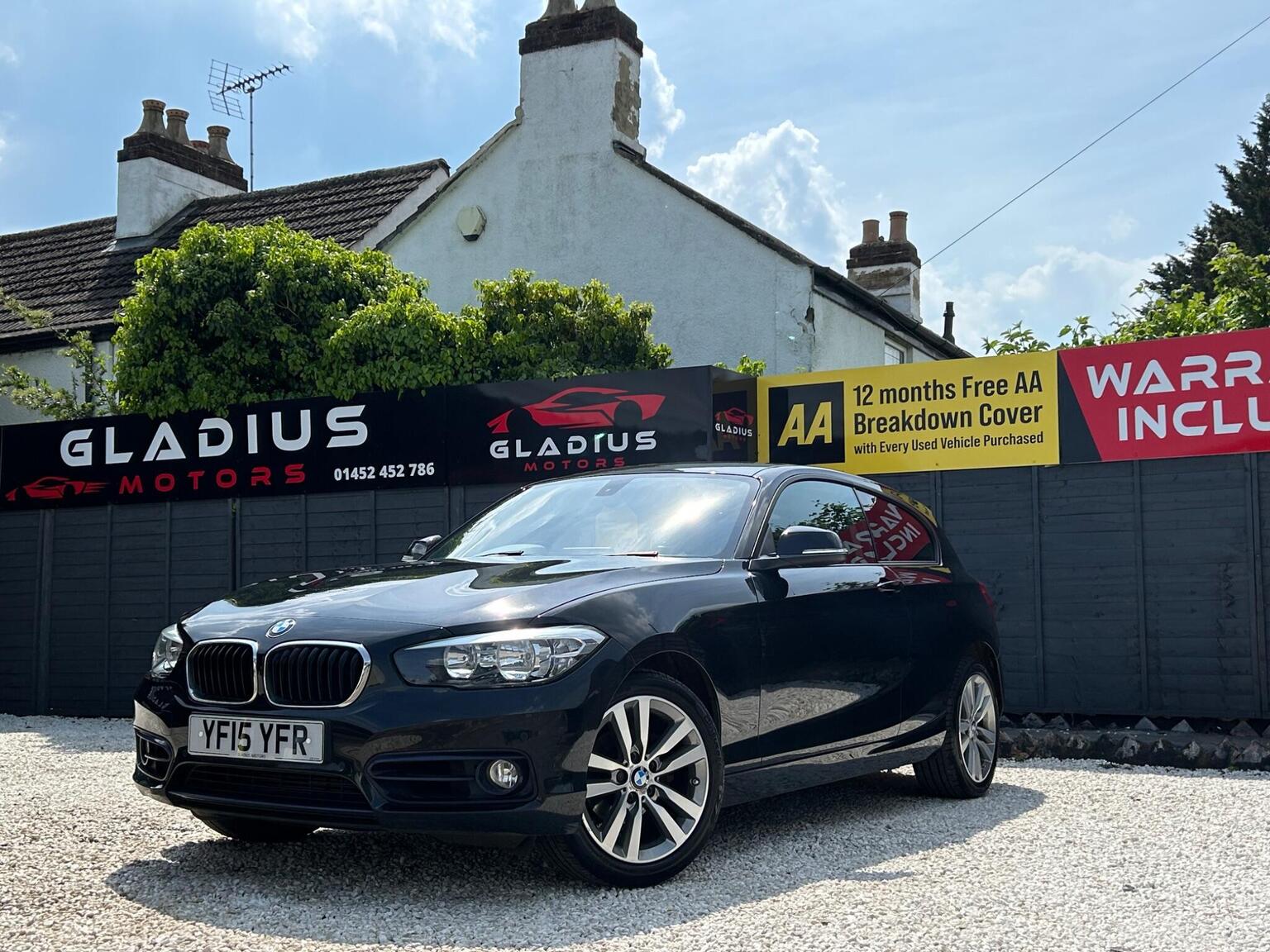 2015 BMW 1 SERIES 2.0 118d Sport Euro 6 (s/s) 3dr, exterior view 3