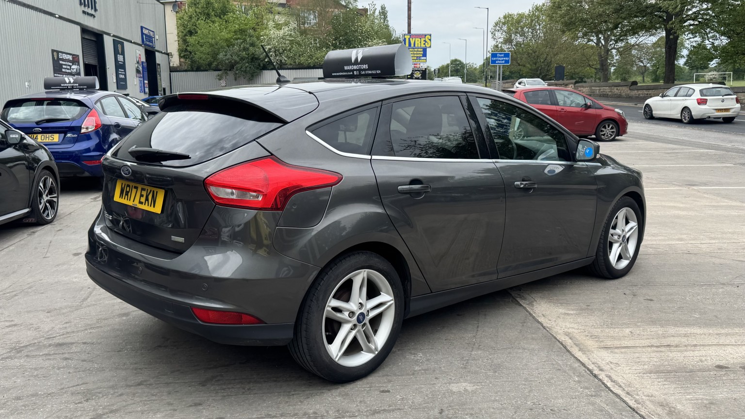 2017 Ford FOCUS 1.0 T EcoBoost Titanium Grey 5dr 1 KEEPER+SATNAV+12 STAMPS, exterior view 4